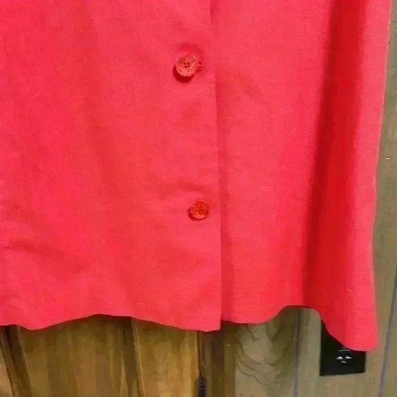 Vtg London Fog Maincoats Red Trench Coat Size 10 P Made In USA - Picture 6 of 14